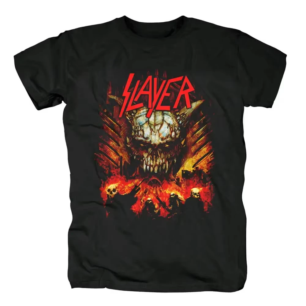 

2025 Men's T-Shirt Short Sleeve Cotton Tees Hip Hop Metal Rock Band T-shirt Women High Quality Brand Tops Summer Streetwear Tee