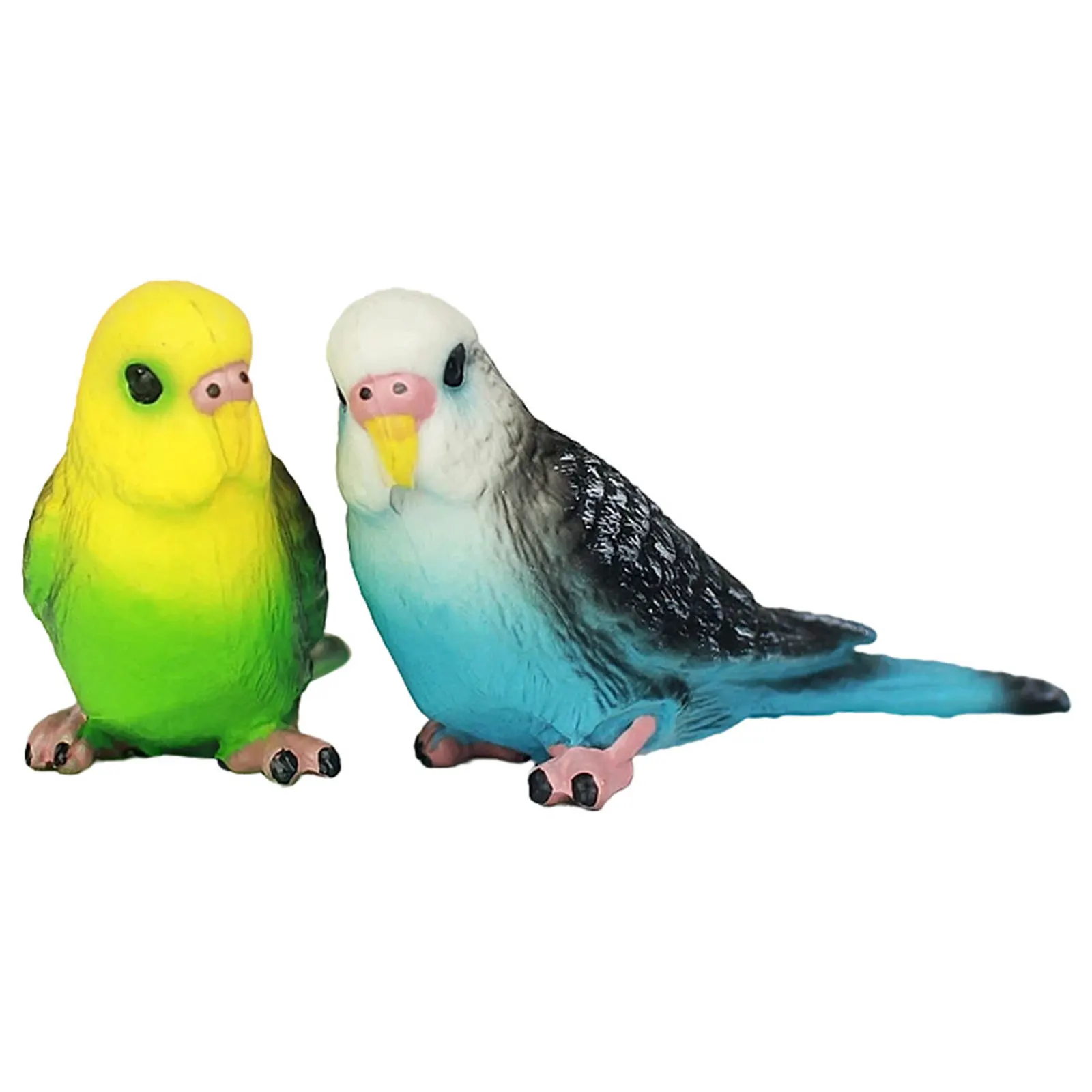 

2Pcs Small Parrot Artificial Birds Colorful Lifelike Simulation Bird Ornaments Garden Decorative Props Christmas Tree Decoration