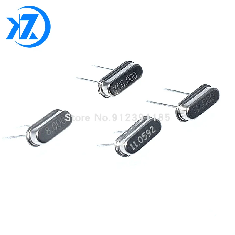 10pcs HC-49S quartz crystal DIP-2 9.84375M 10MHZ 11.0592M 11.2896MHZ 12MHZ 12.288MHZ 13MHZ 14.318MHZ 14.7456MHZ 16MHZ 32.768M