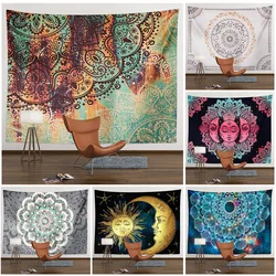 Mandala Tapestry Wall Hanging Boho Hippie Room Decor Hippie Sun and Moon Witchcraft Tapestry Aesthetic Bedroom Decoration Home