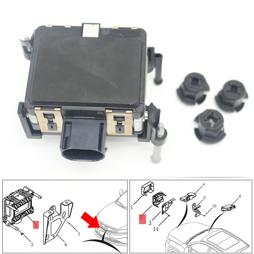 

ACC Adaptive Cruise Control Module Distance Radar Sensor With Bracket Clips For Changan UNI-V UNI-T CS35 Plus CS75 Plus Alsvin