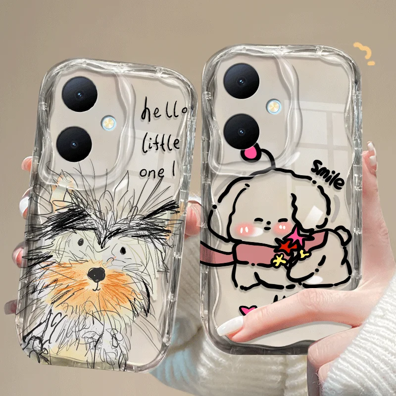 Flexible TPU Case For vivo V60 Lite 5G Shockproof Dog Pattern Protective Back Cover Fundas