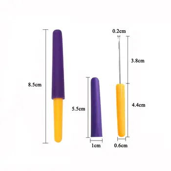 Profesionální odolný háček na háčkování pro mikro copánky a paruky, snadno použitelný háček na dredy 10 nejlepší prodej háčkované jehlové dredy - №8