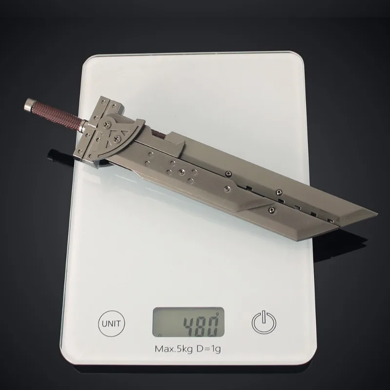 25 centimetri 7 pz Final 3 Fantasy Cloud Buster Spada Modello In Lega Giocattolo di Metallo Scatola di Vacanza Gioco Periferico Anime Manga Collezione Regalo Giocattolo