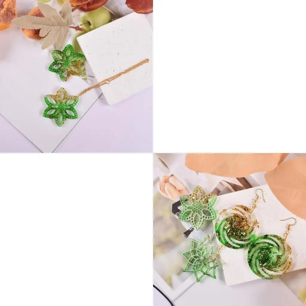 

Блестящая глянцевая полые формы «сделай сам» в форме цветка, силиконовая форма для эпоксидной смолы, брелок «сделай сам», кулон,