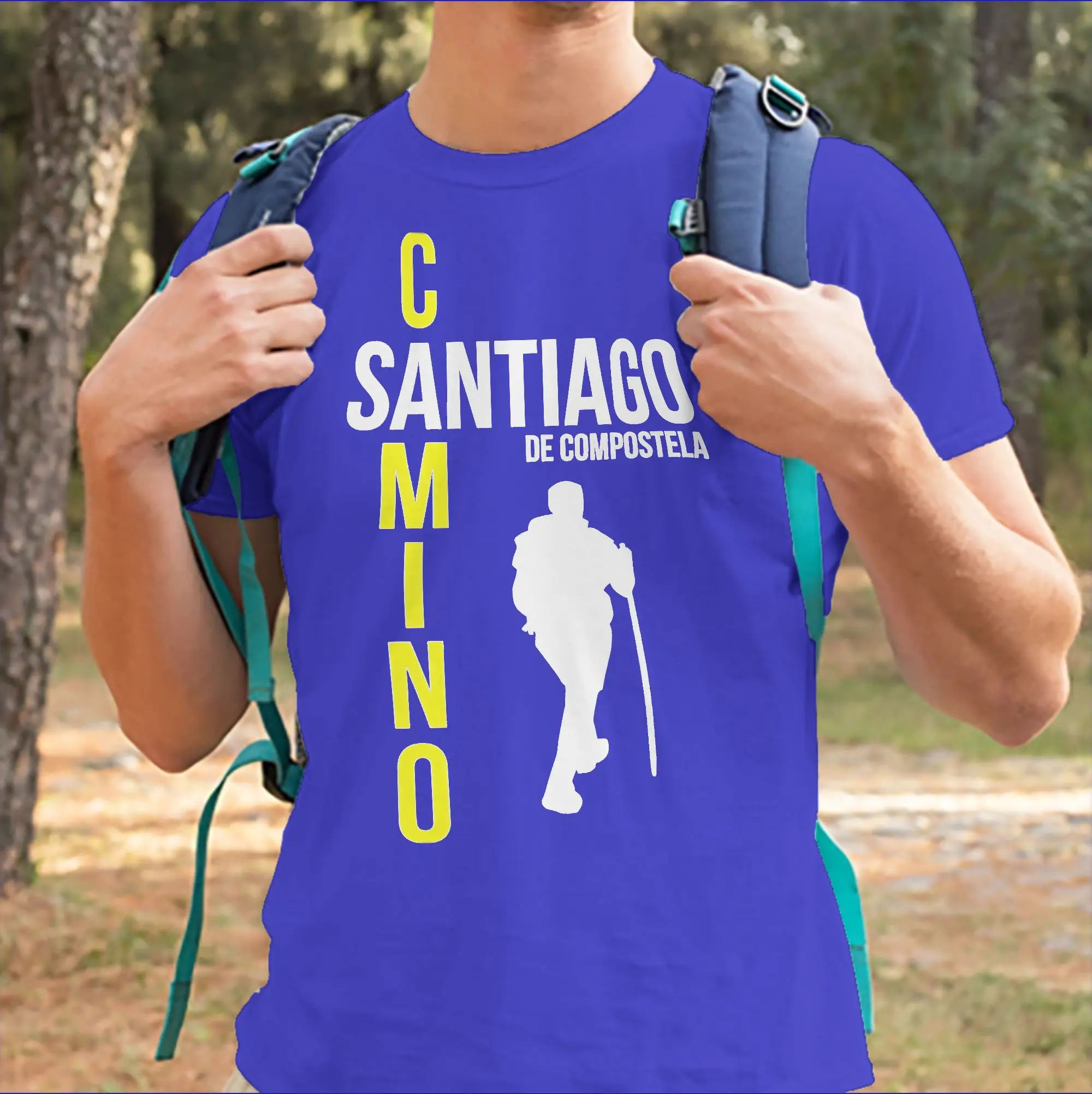 Men T-Shirts The Way Of St. James Buen Camino de Santiago Funny Cotton Tee Shirt Short Sleeve  T Shirts Round Neck Tops Big Size