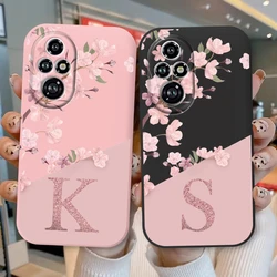 For Honor 200 Pro Case Cute Flowers Letters Shockproof Soft Silicon Protector Coque For Honor 200 Pro 200Pro Phone Case Funda