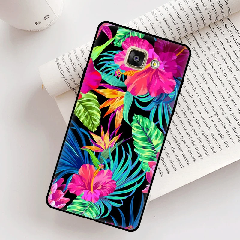 Tropical aloha Hibiscus  pattern Cover For Samsung Galaxy J4 J6 Plus A6 A8 A9 J8 2018 A3 A5 J3 J5 J7 2016 2017 Phone Case