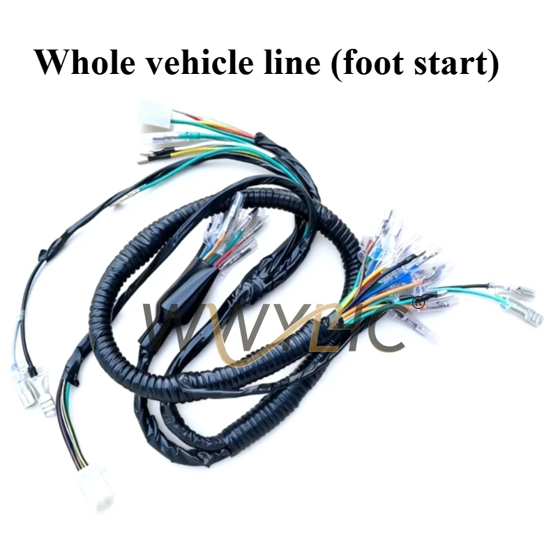 

Подходит для мотоциклетного кабеля Jialing Zai JH70, электрический запуск ног, запуск всей автомобильной линии 48, автомобильная линия с изогнутой балкой