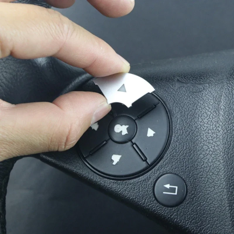 

For Mercedes Benz C E S R Class GLK W204 W212 W221 X204 ABS Car Steering Wheel Button Trim Sticker Interior Car Accessories