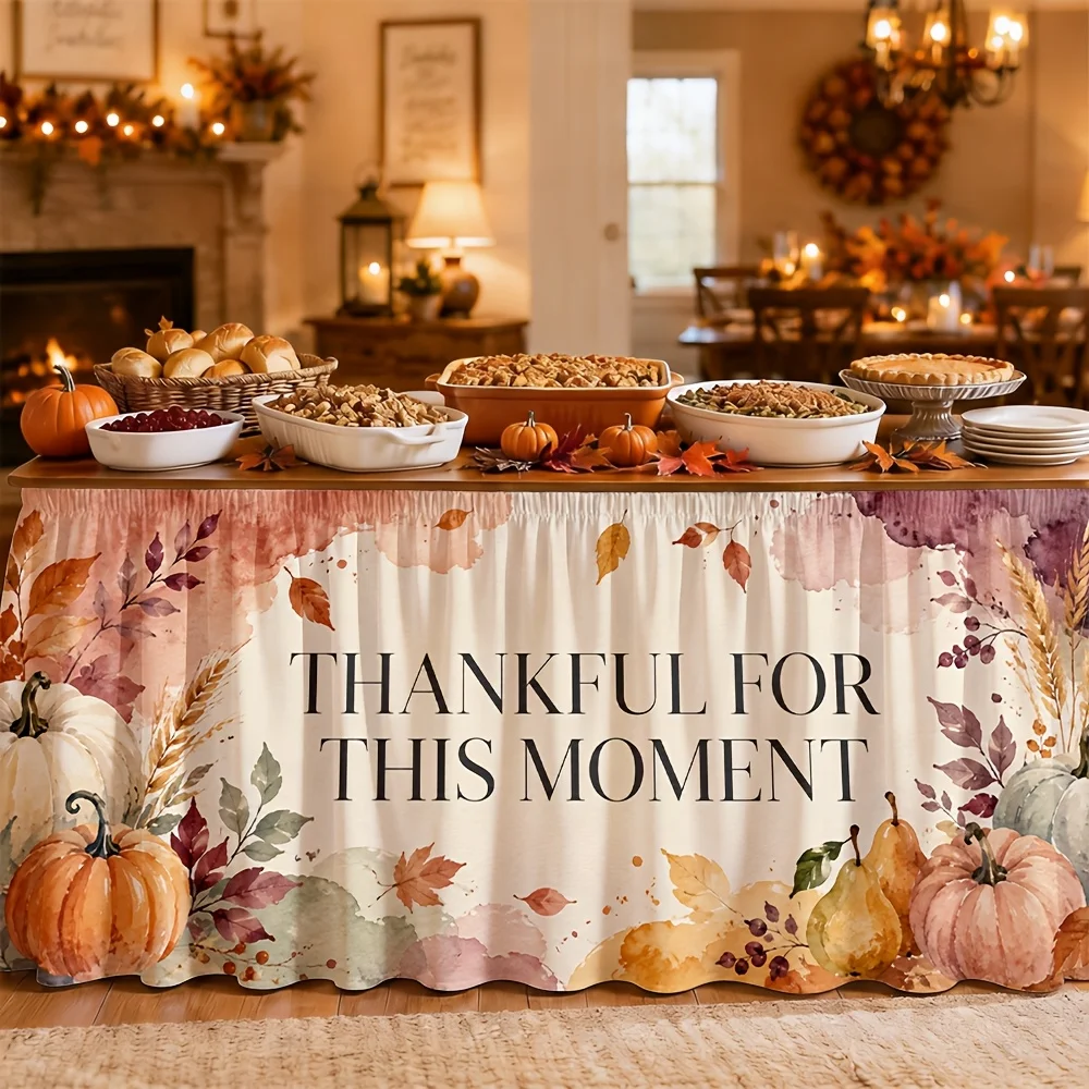 Floral pattern polyester elegant and warm rural dinner, wedding banquet, festival gathering, kitchen decoration