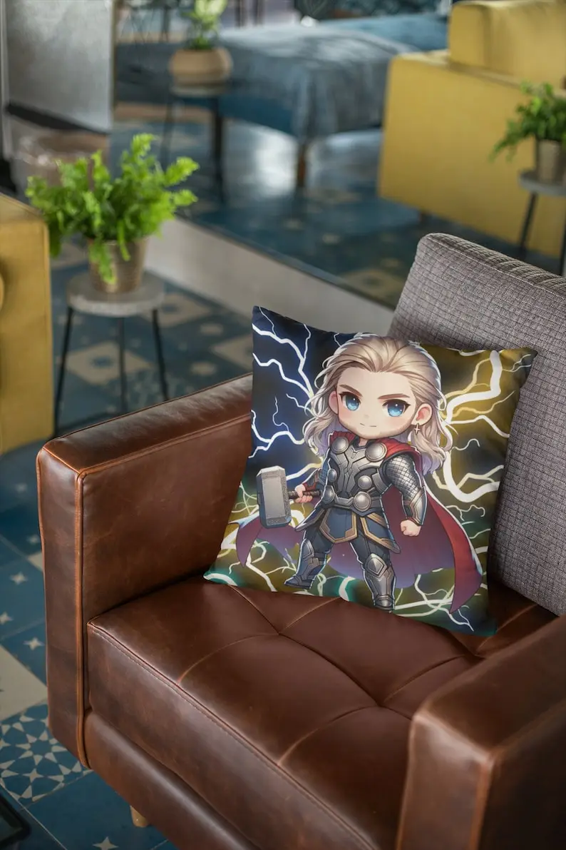 Chibi Thor  Pillowcase,  Marvel pillowcase, cute kawaii , comfortable Pillowcase, great gift