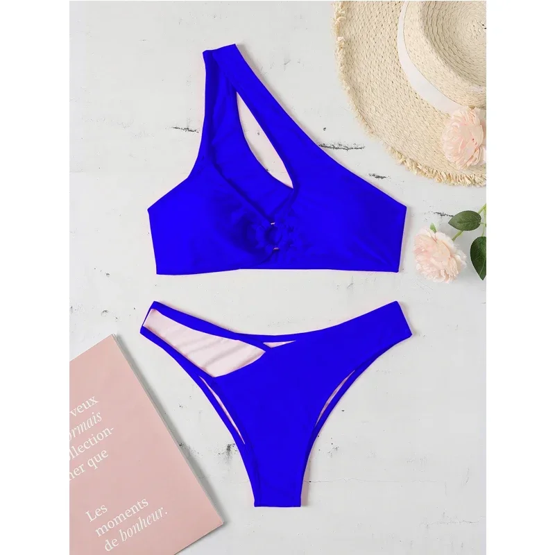 เซ็กซี่ต่ําเอวบิกินี่ 2025 ผู้หญิงไม่สม่ําเสมอ Hollow Out 2 ชิ้นชุดว่ายน้ําบราซิล Summer Beach ชุดว่ายน้ําชุดว่ายน้ํา Backless