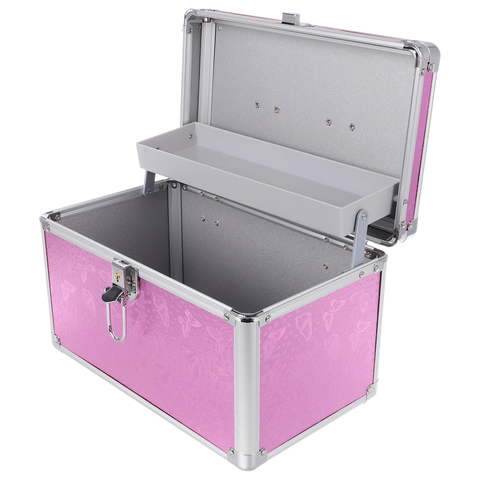 Portable Aluminum Alloy Medicine Box Large Capacity Storage Case for Home Office Travel Multi-Functional Metal Tote Holder