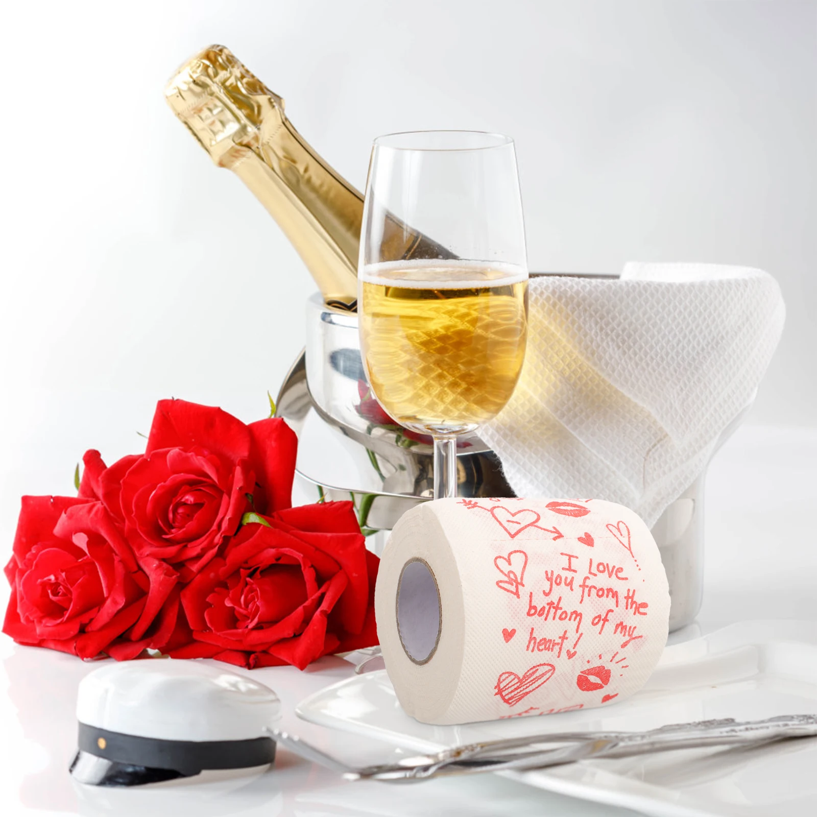 발렌타인 데이 크리 에이 티브 화장지 롤 욕실 티슈 소프트 냅킨 위생 디스펜서 컬러 티슈 위생 종이