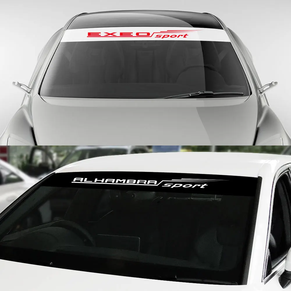 For Seat Leon mk1 Cordoba Ateca Arona Altea Toledo Ibiza Alhambra Arosa Car Front Windshield Decoartive Sticker and Decals