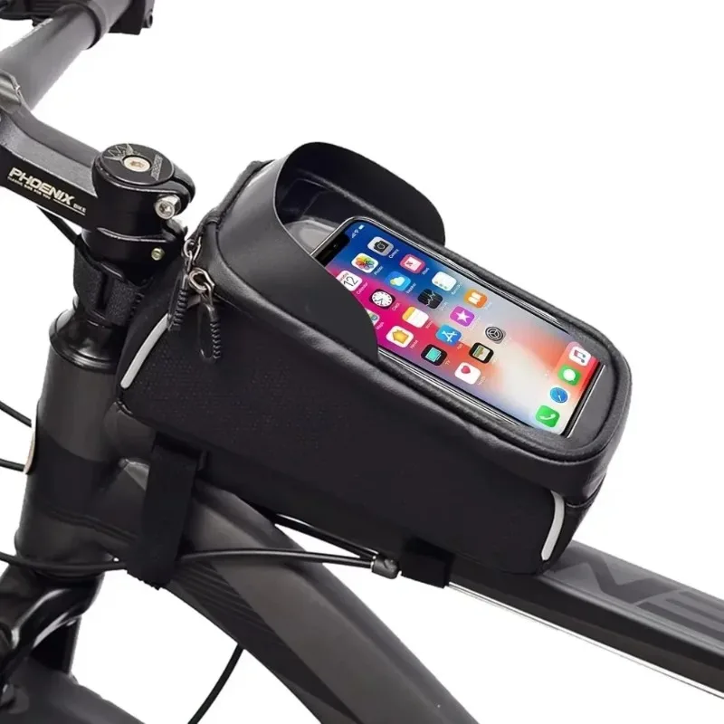 

1 шт., Лидер продаж, чехол для телефона на шоссейном велосипеде, аксессуары для велосипеда, сумка для горного велосипеда, водонепроницаемая велосипедная сумка с сенсорным экраном, верхняя рама, трубка