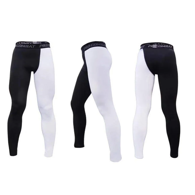 Men Capri Running Tights GYM Student Boy Pants Male Basketball Football Soccer Fitness Workout Exercise Sport Cropped Legging 25