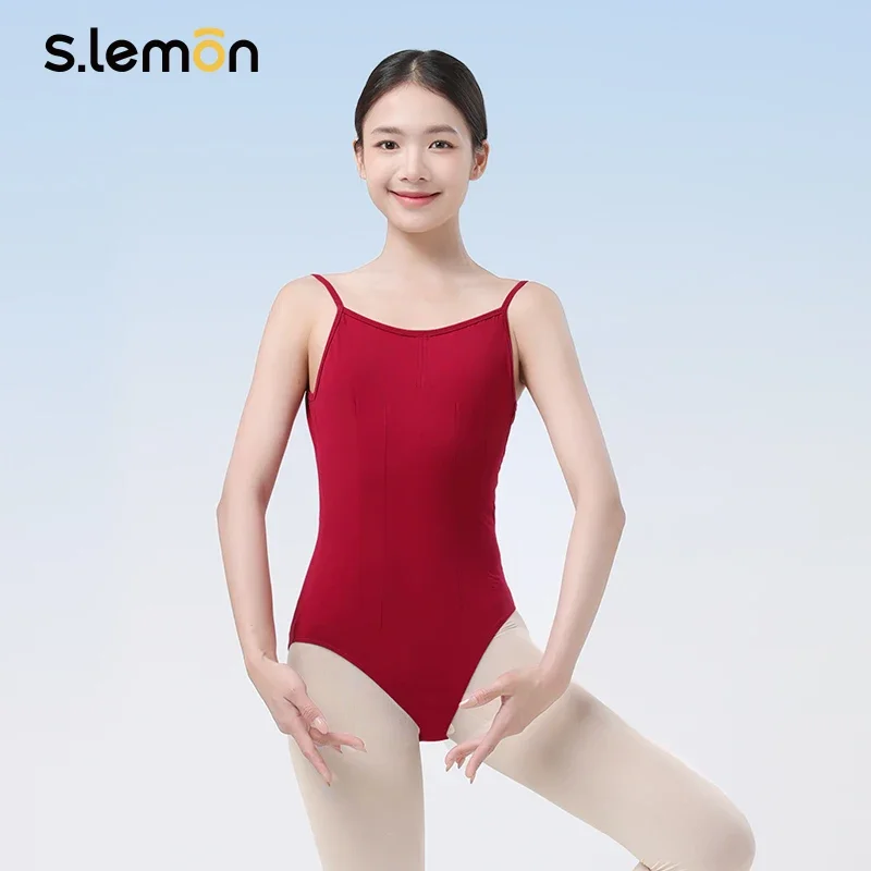 Body da balletto per ginnastica senza schienale con canotta da ballo al limone per donne e ragazze