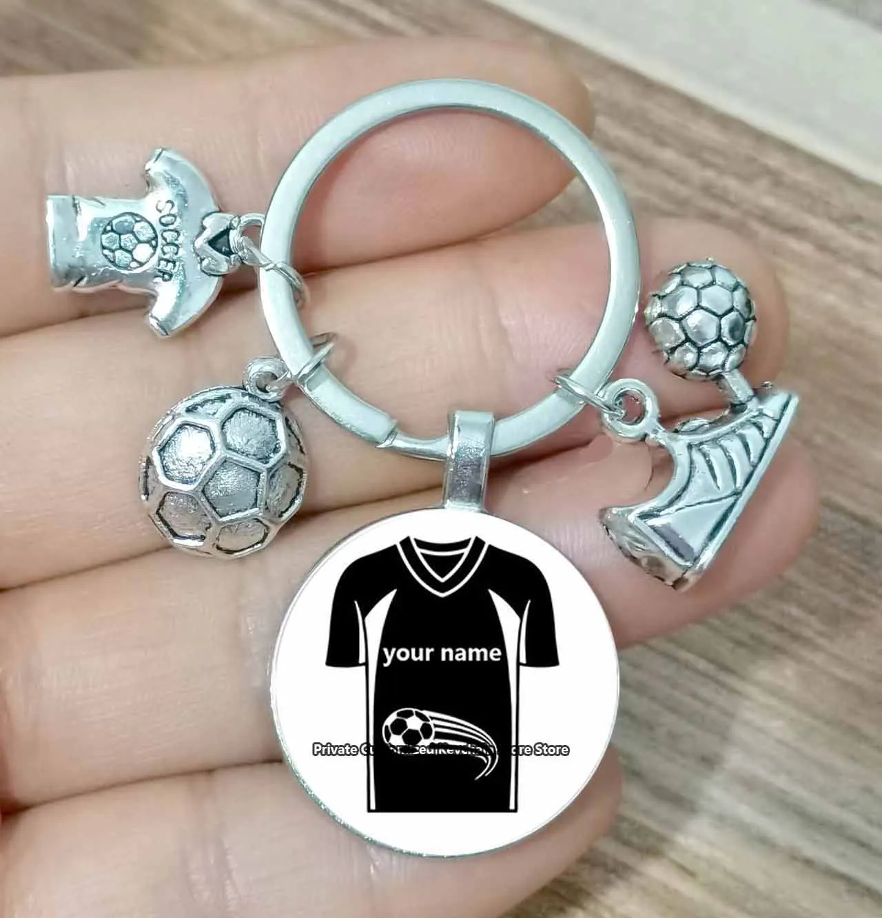Football Diy Custom Name Keychain Play Football Boys Keychain, Diy Private Customized Keychain For Football Enthusiasts