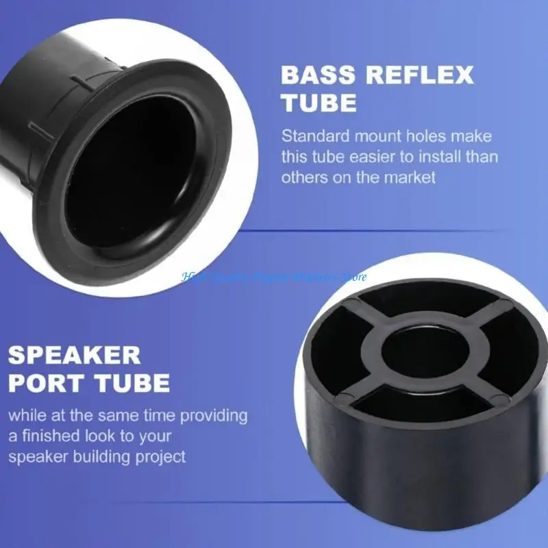 

U2JE 10Pcs Speaker Port Tubes Plastic Speaker Cabinet Port Tube Subwoofer Bass Reflexes