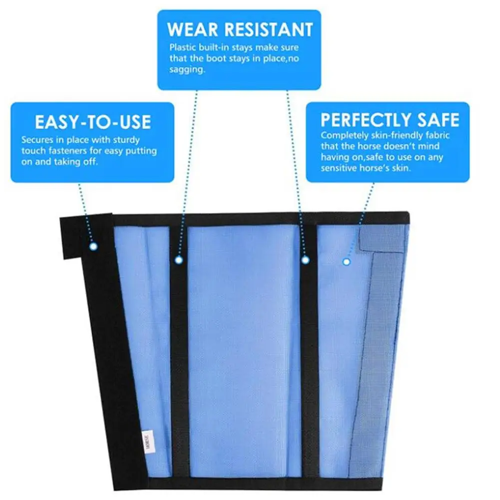รองเท้าบู้ทตาข่ายบินได้1ชุดผ้าคลุมป้องกันขาม้าระบายอากาศได้สำหรับป้องกันแมลงวันยุงกัด