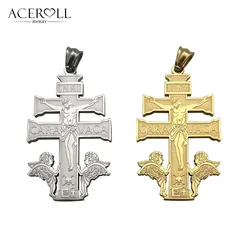 ACEROLL Stainless Steel Catholic Pendant of Caravaca Cross