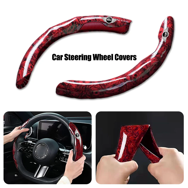 

Car Steering Wheel Cover Leather Anti-slip Protective Case For BMW Mini Cooper R50 R53 R55 R56 R60 R61 F54 F55 F56 F60 Accessory