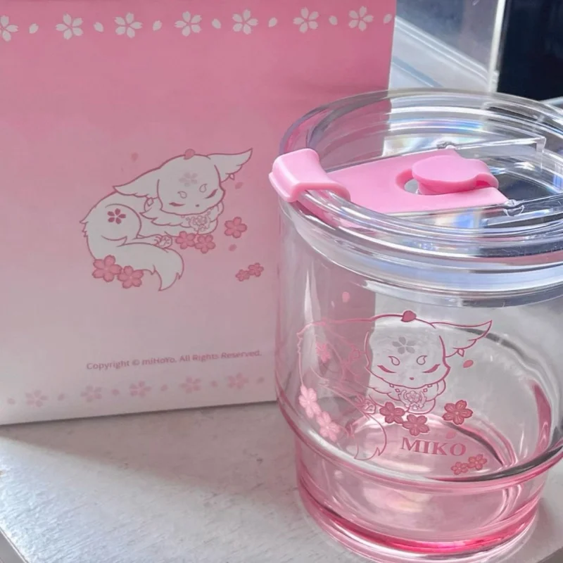 

In Stock Sunsyea Genshin Impact Yae Miko Official Glass Cup Mihoyo Authentic Cosplay Beverage Holder Anime Themed Toy