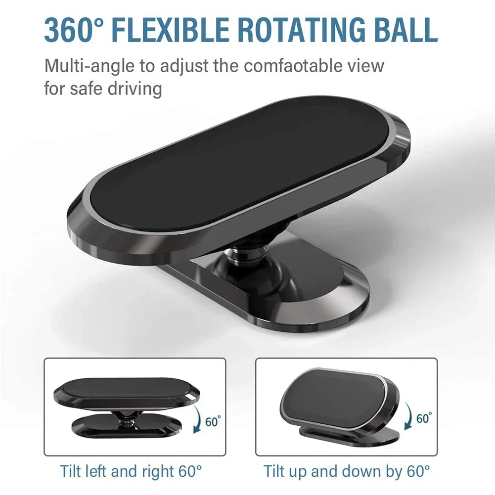 Metal Strong Magnetic Car Mobile Phone Holder Magnet Cell Phone Stand in Car GPS Support For iPhone Xiaomi 360° Rotatable Mount