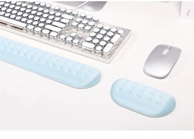 Schaumstoff-Handgelenkauflage Tastatur-Pad-Set 3 Farben Büro Gaming Ergonomische Rutschfeste Schreibtischunterlage – Detail 7