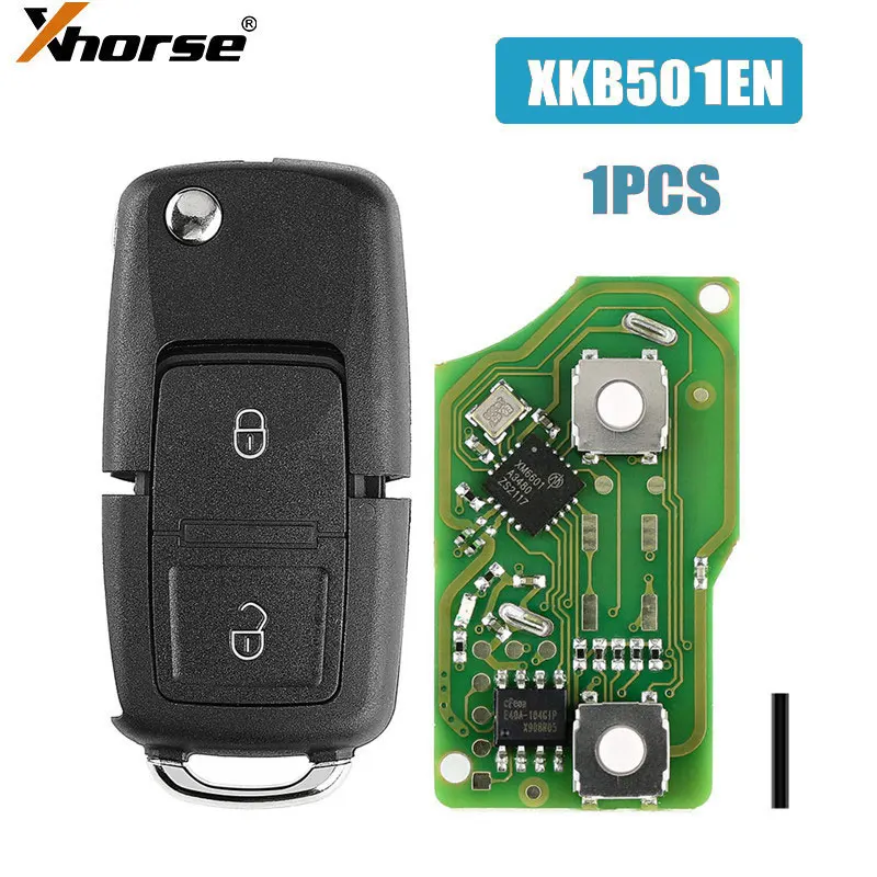 1PCS Xhose XKB501EN Wired Universal Remote Key for Volkswagen B5 Type 3 Buttons for VVDI Key Tool English Version Car Remote Key