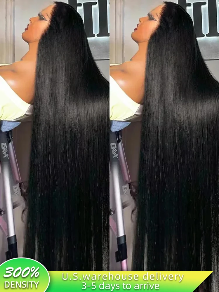 30 42 Inch Straight Lace Front Wigs Human Hair 13x6 300 Density Hd Lace Frontal Wig Brazilian Remy 100% Human Hair For Women