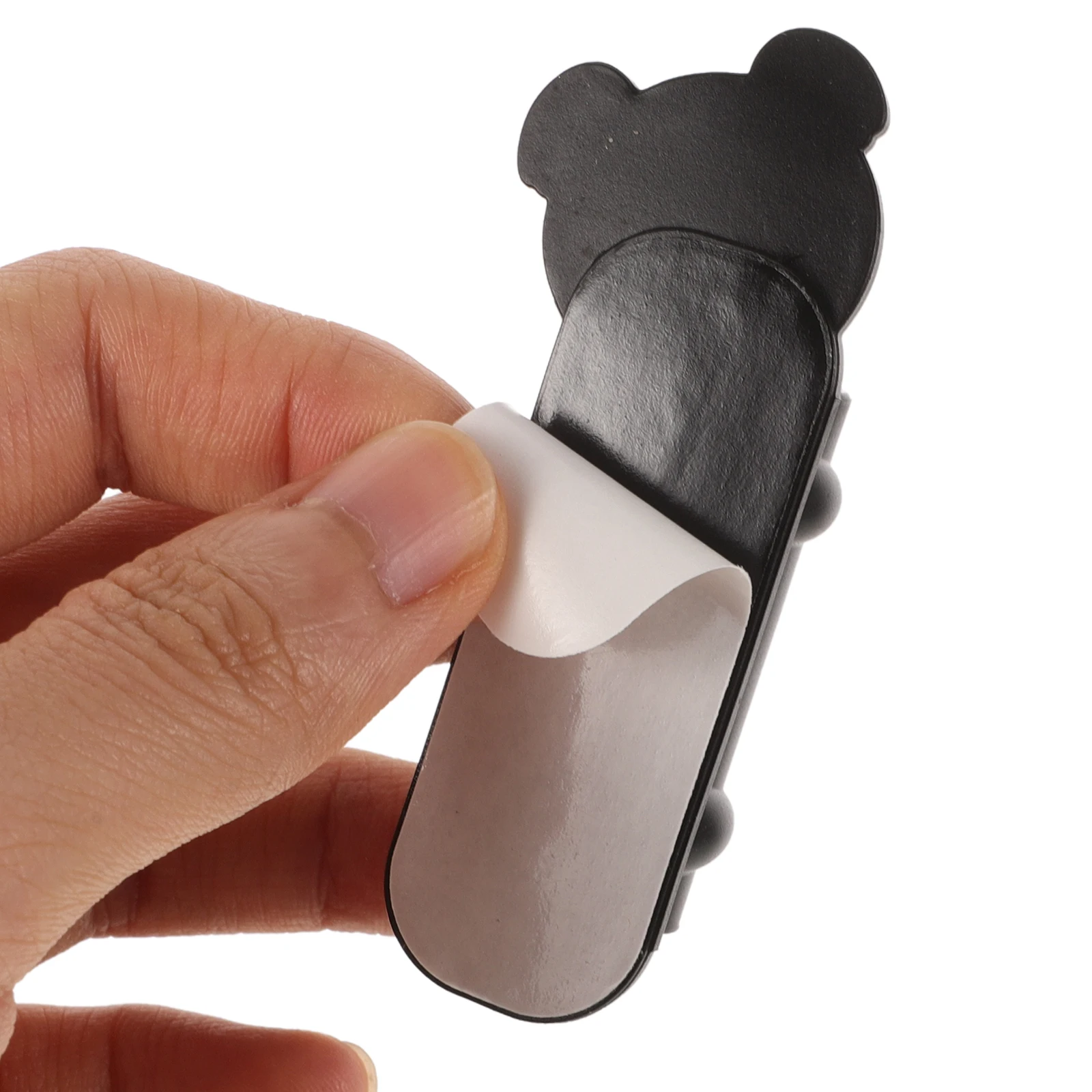 6 個のシリコンホルダークリップ小さなデスクマーカーホルダー壁取り付け粘着マーカークランプオフィス学校用自己粘着鉛筆