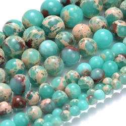 Green Emperor Natural Stone Beads Loose Spacer Beads for Jewelry Making DIY Bracelet Necklace Accessories 4/6/8/10MM