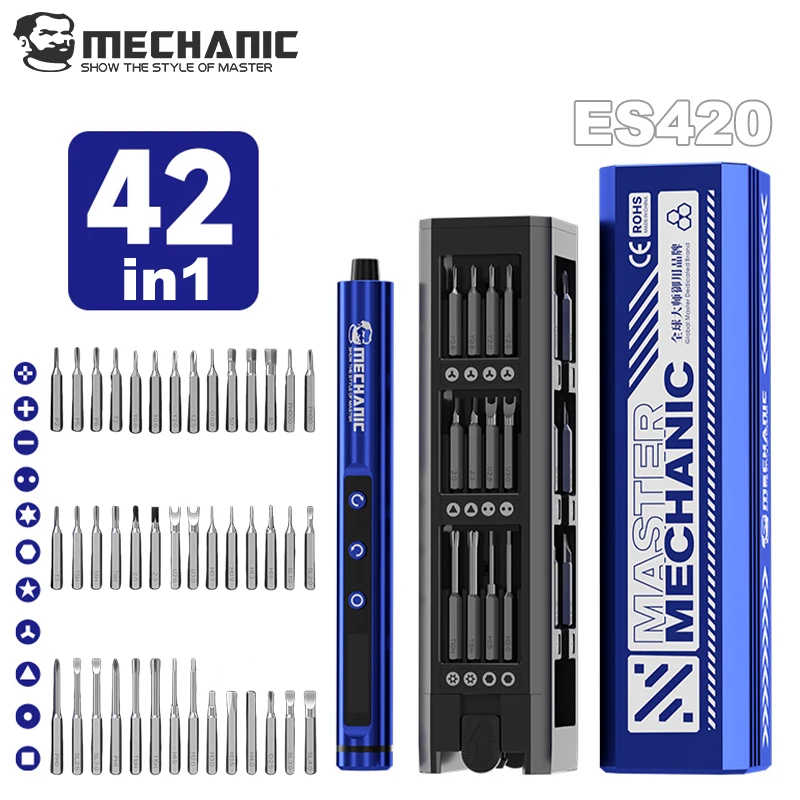 mechanic-es420-42‑in‑1-electric-screwdriver-set-led-light-magnetic-bits-electric-manual-dual‑mode-repair-kit