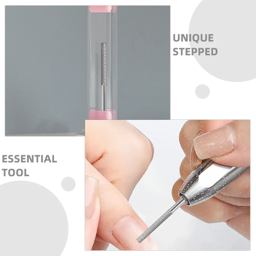Forets à ongles en carbure pour manucure, outil de meulage en acier au tungstène, tête de marche, traitement de Surface lisse électrique