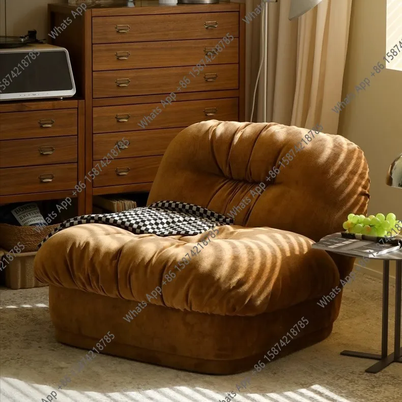 

B & B antique retro single sofa lazy leisure chair balcony living room fabric creative designer