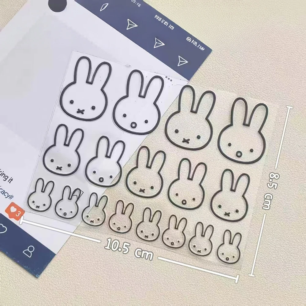 Kawaii Miffy DIY ملصق مزخرفة لطيف أرنب مقاوم للماء ملصق حائط من الفينيل لطيف الكرتون محمول زجاجة ماء DIY بها بنفسك سجل القصاصات فتاة هدية #6
