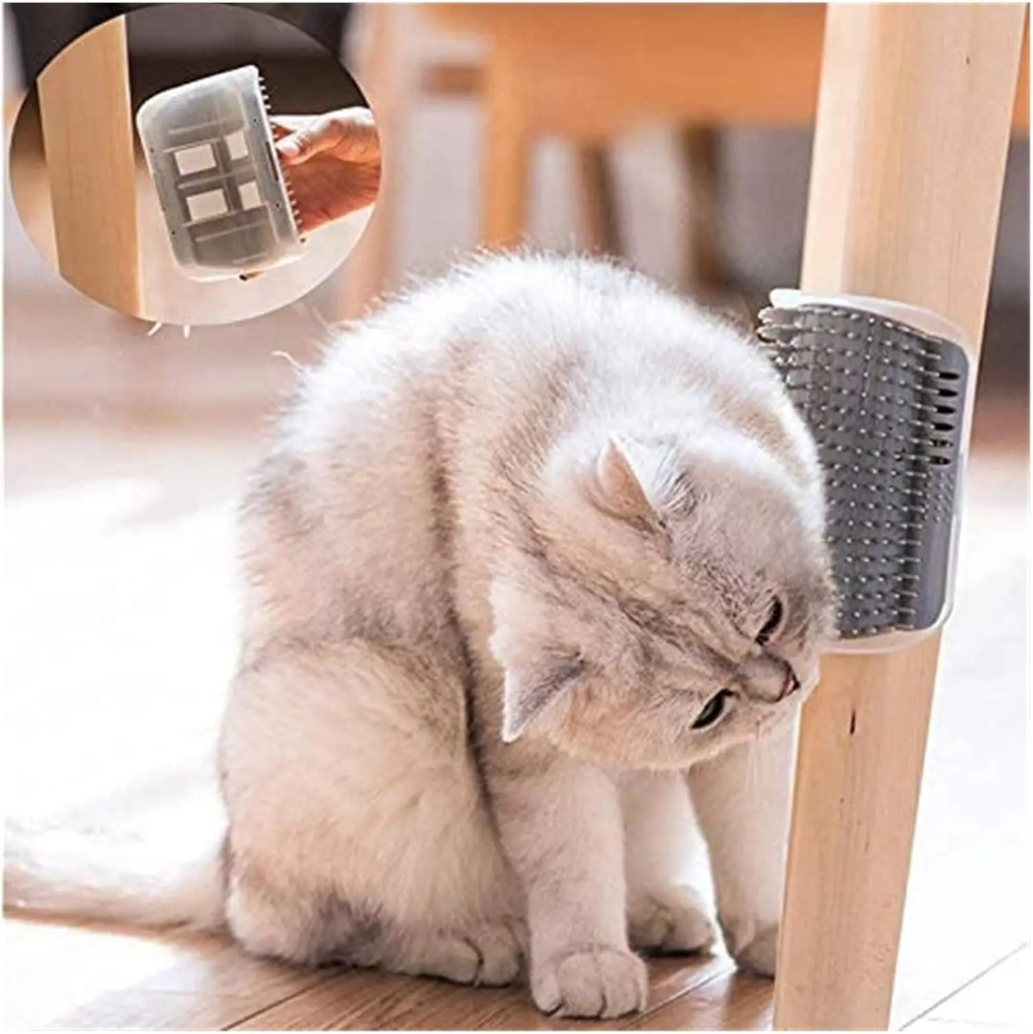 Katzenbürstenkamm, Katzenspielzeug mit Katzenminze, Katzenwandbürste, Ecke, Katzenmassage, Selbsttrimmungskamm, Bürste, Reiben Sie Katze mit Kitzelkamm