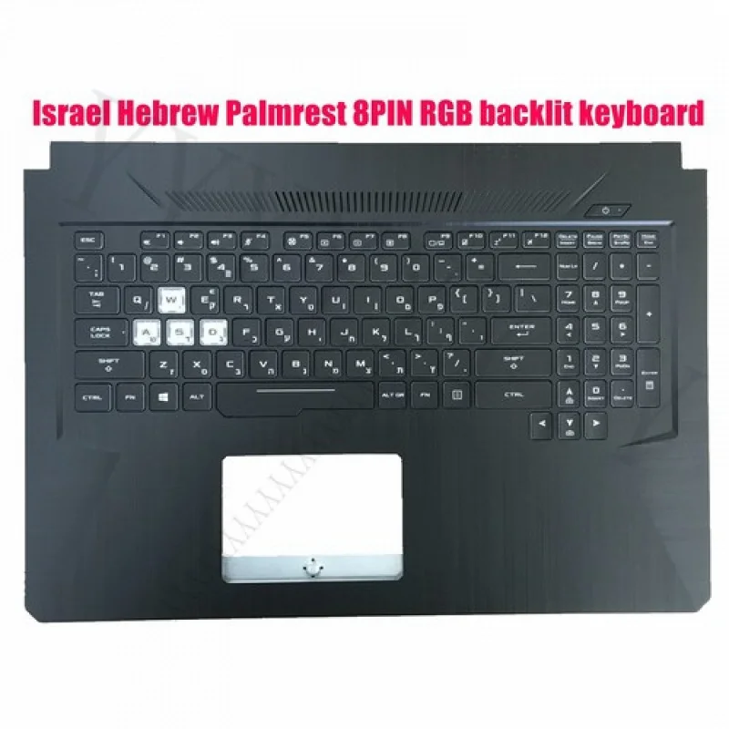

Q Israel Hebrew Palmrest 8PIN RGB backlit keyboard for ASUS FX705G FX705GM FX705D