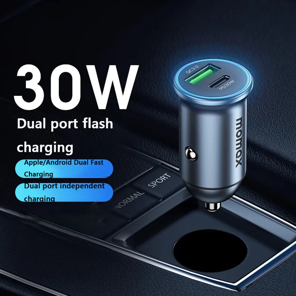 

100W Car Charger Dual USB Ports Super Fast Charging with Digital Display Quick Charging Adapter for IPhone Samsung Xiaomi