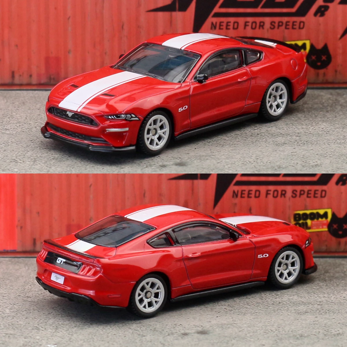 1/64 Ford Mustang GT Toy Car Model CCA MSZ 1:64 Diecast Miniature Free Wheels Collection Suitable for Hot Wheels Gift Kid