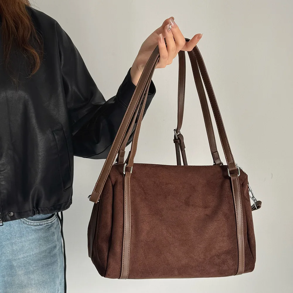 

CGCBAG 2026 Новая винтажная сумка через плечо большой вместимости, женская дизайнерская роскошная сумка-тоут, повседневная простая женская сумка для поездок на работу