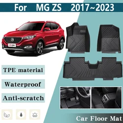 LHD Car Floor Mat for MG ZS EV Accessories MGZS 2017~2023 Resistant To Dirt Foot Custom Liner Mat Anti-dirt Pads Car Accessories