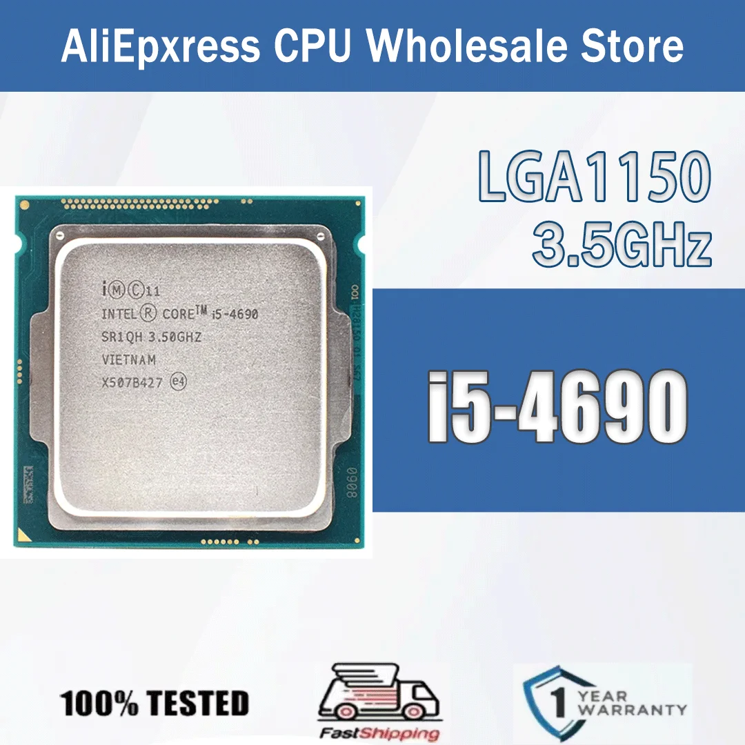 Intel Core i5-4690 3,5 GHz 4 núcleos 4 hilos 6M 84W i5 4690 Paquete de servidor de procesador de CPU de computadora LGA1150