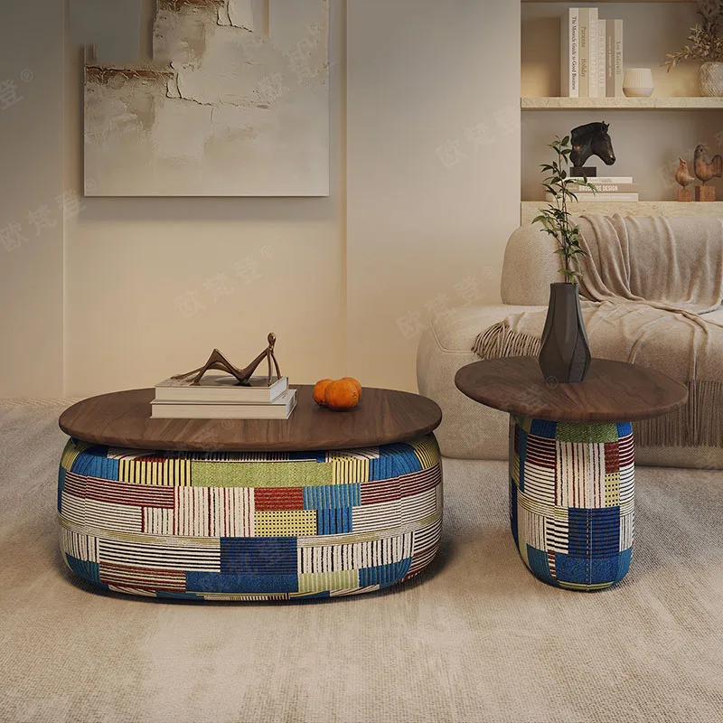 

Designer Unique Coffee Table Decoration Modern Aesthetic Italian Minimalist Side Table Clear Round Couchtisch Salon Furniture