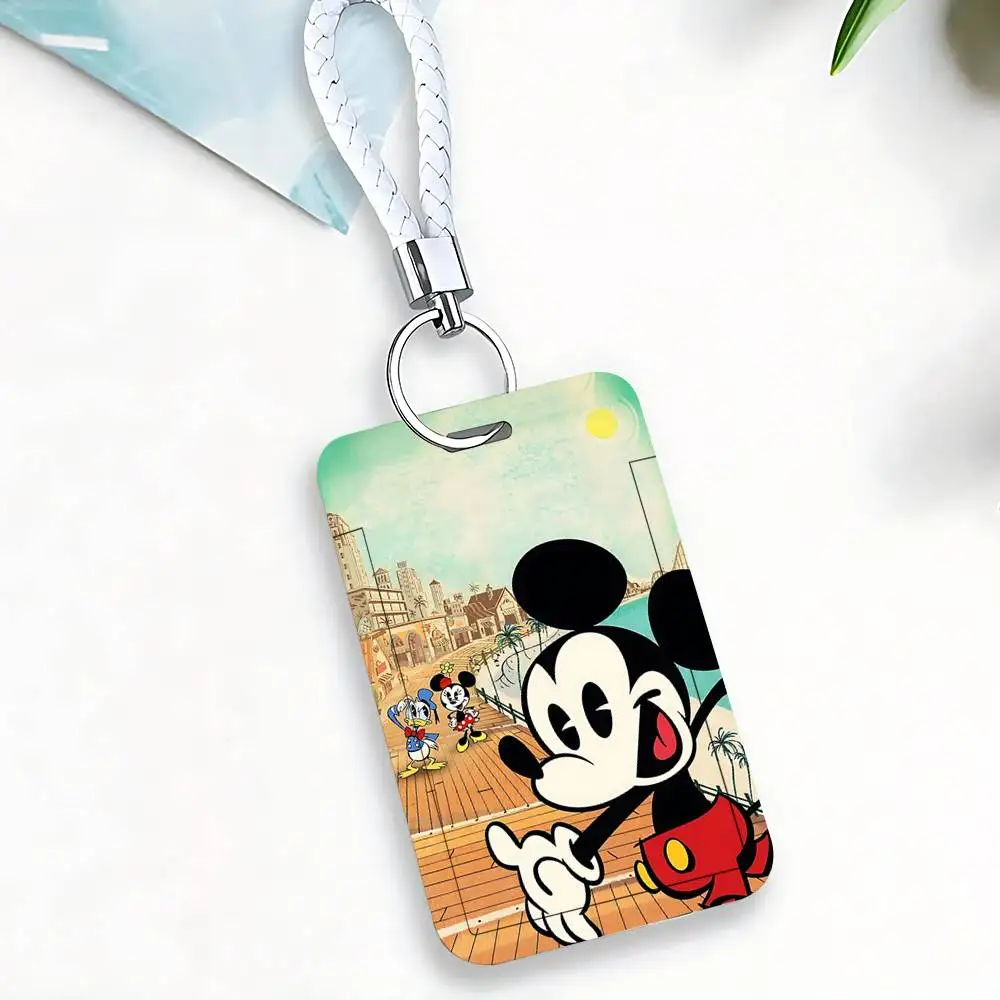 Cute M-Mickeys Mouses 1 Card Holder, Leather Card Storage Box, Key Chain, Access Tag Holder, ID Card Holder, Key Chain view 4