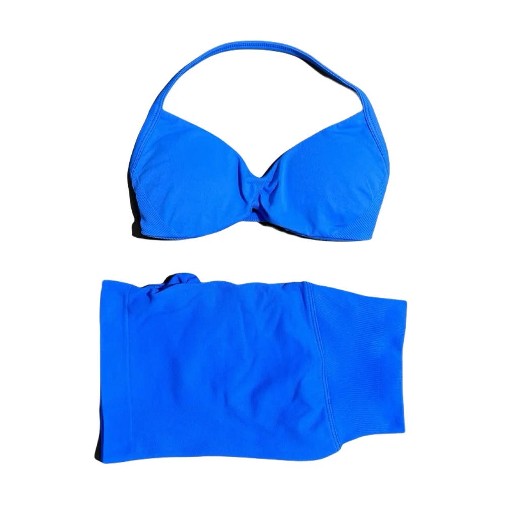 HISTELLO Gym Set 2-delige dames yoga bh met bandjes Top Workout Scrunch Shorts Sportpak Fitnesskleding Naadloze yogaset - afbeelding 2