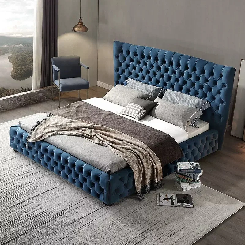 Italian light luxury fabric bed, modern simple wedding bed, high-end, new designer models